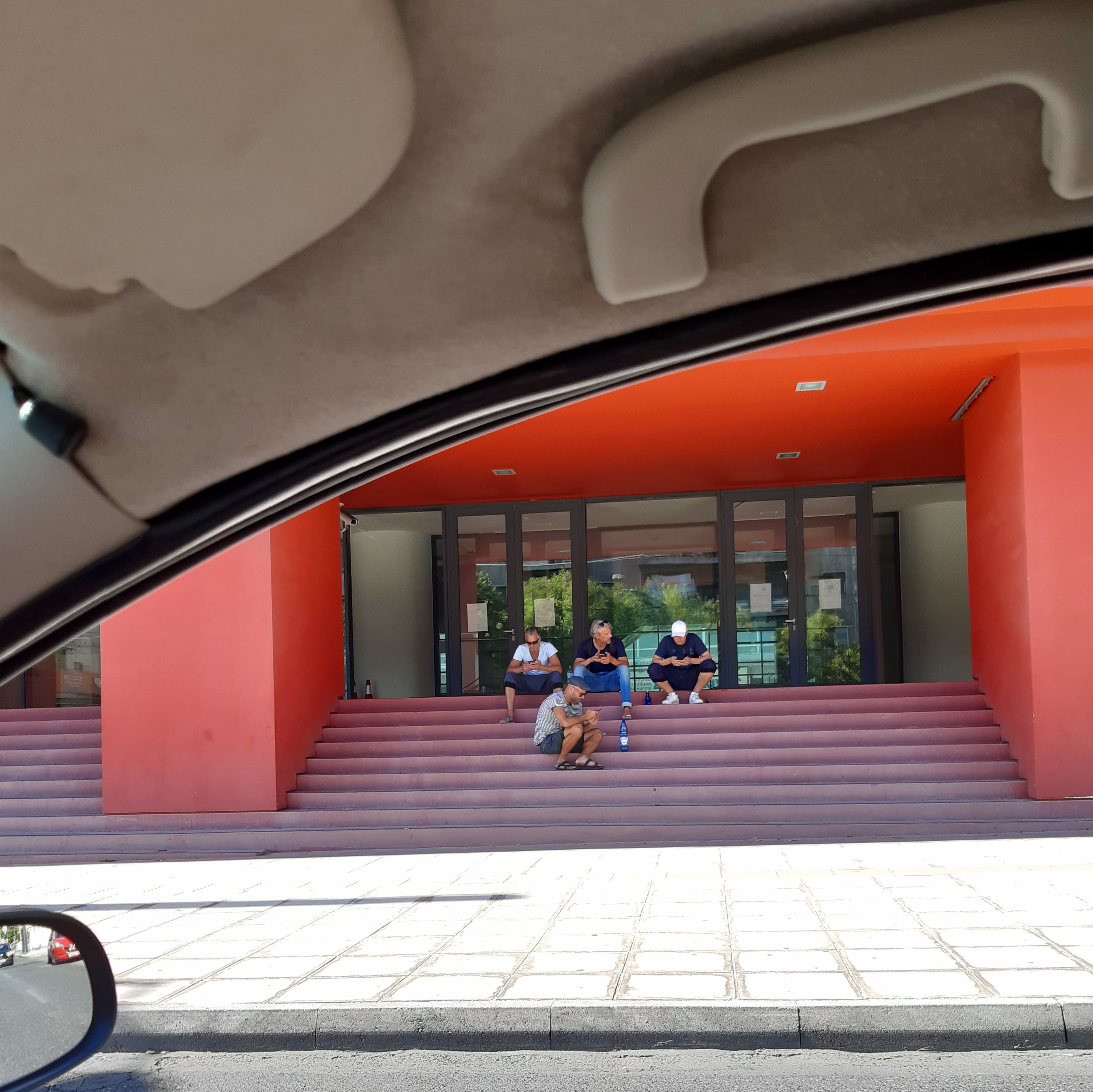 passing by